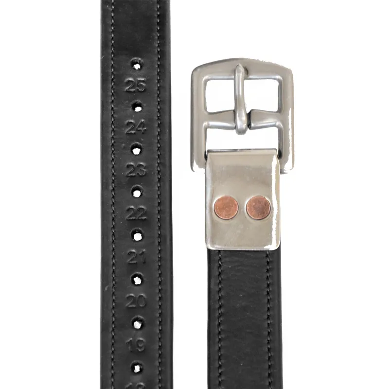 Henry James Precision Calfskin Stirrup Leathers - Black